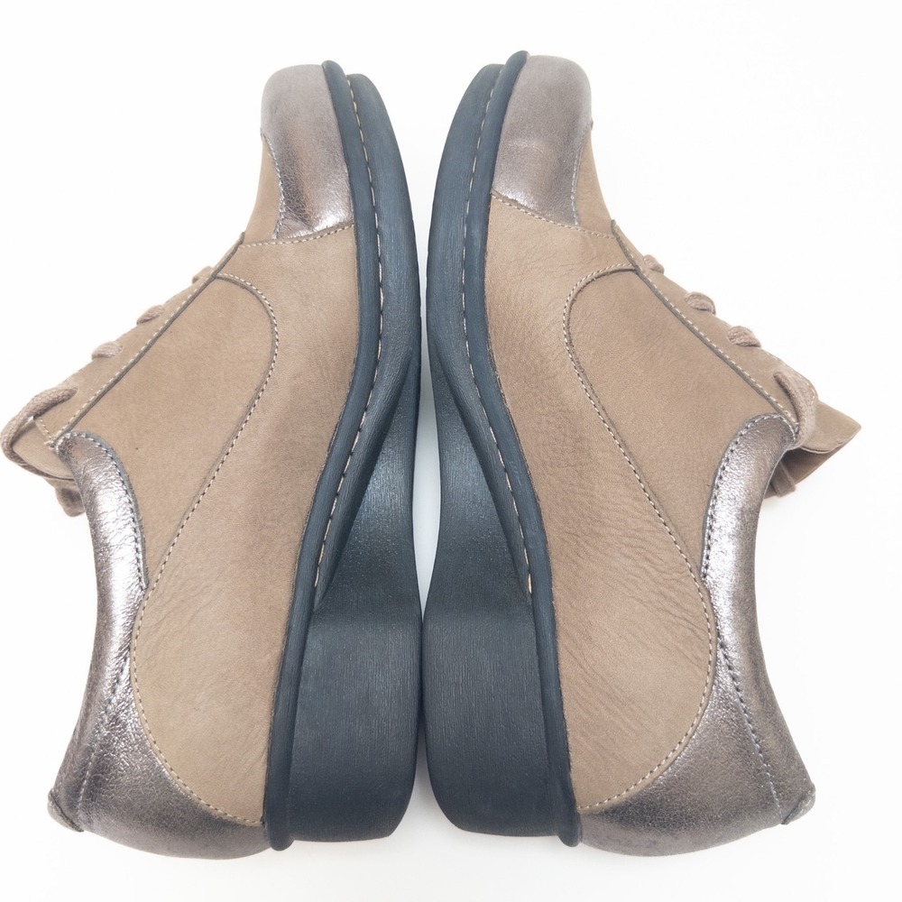 Dansko Taupe Metallic Wedge Sneakers - Picture 10 of 13